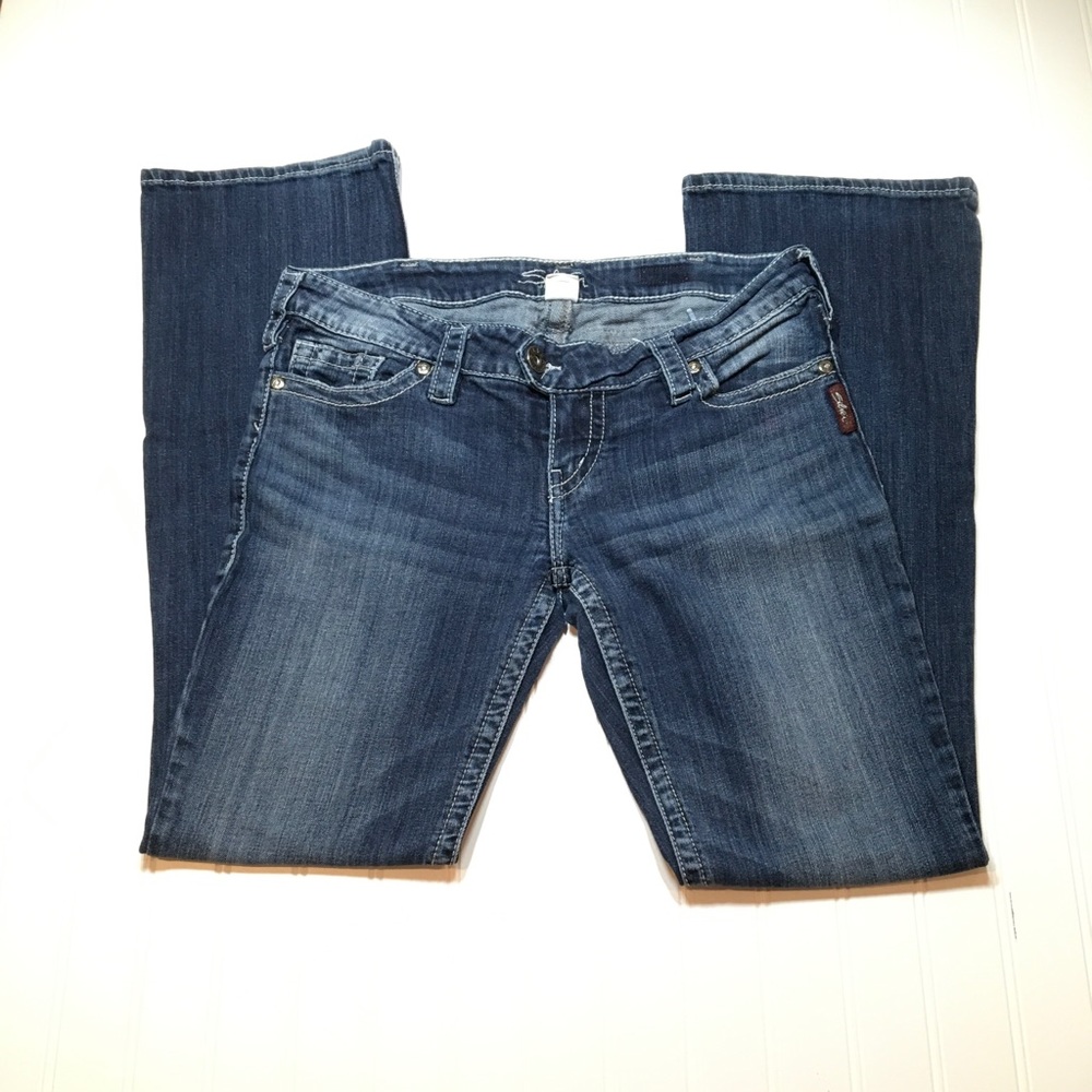 Silver 33x32 lowrise, bootcut jeans